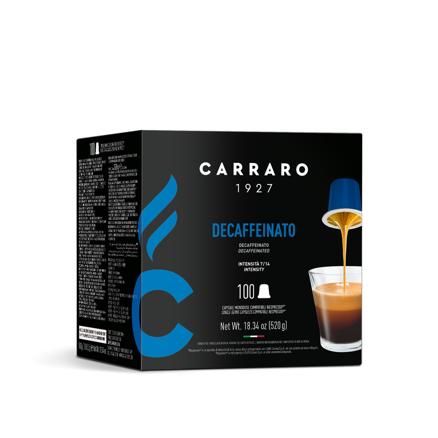 Decaffeinato - 100 capsule compatibili Nespresso®*