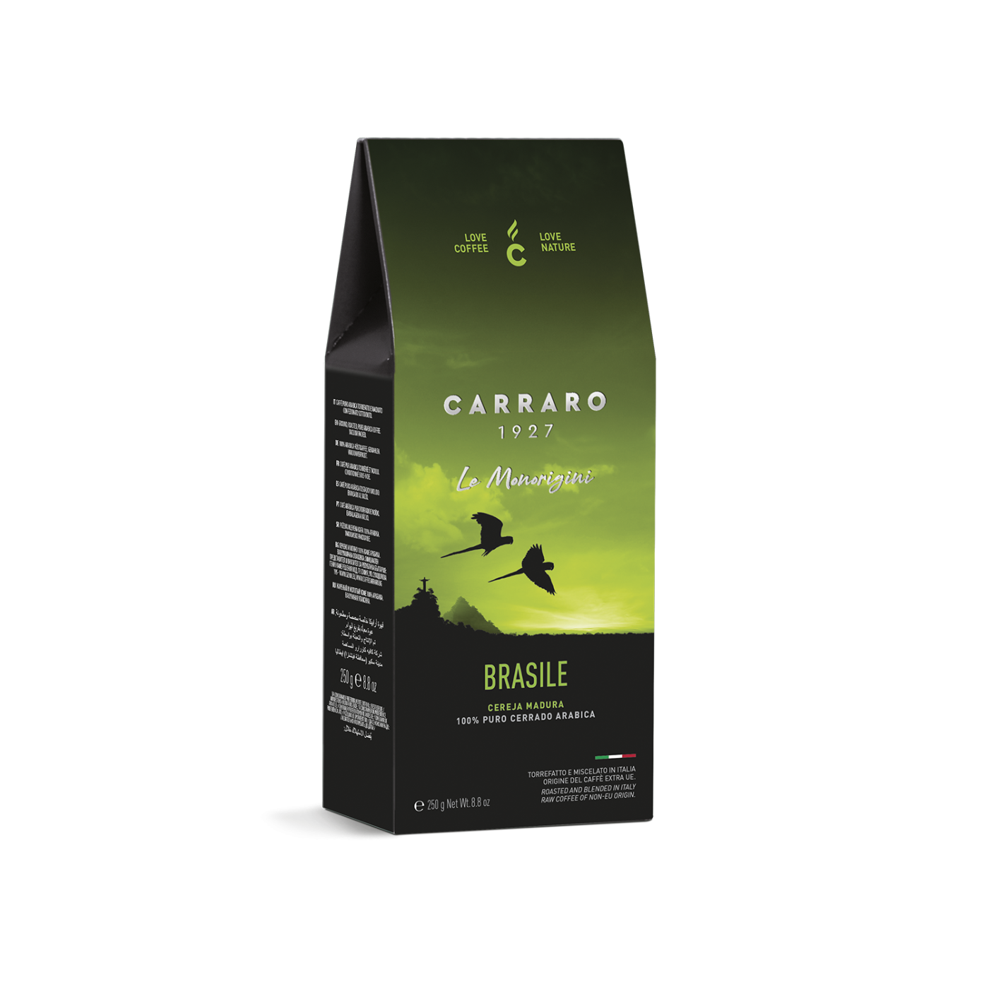 Brasile - caffè macinato sottovuoto in astuccio da 250 g