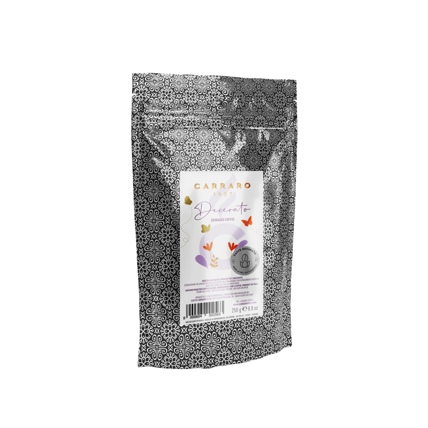 Decerato - caffè macinato 250 g in standpack