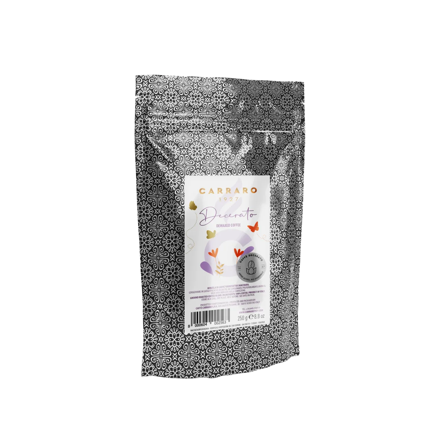 Decerato – caffè macinato 250 g in standpack