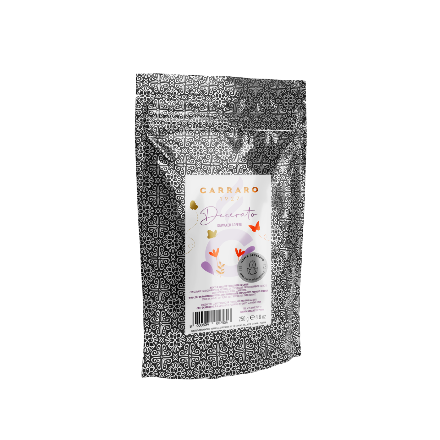 Decerato - caffè in grani 250 g in standpack