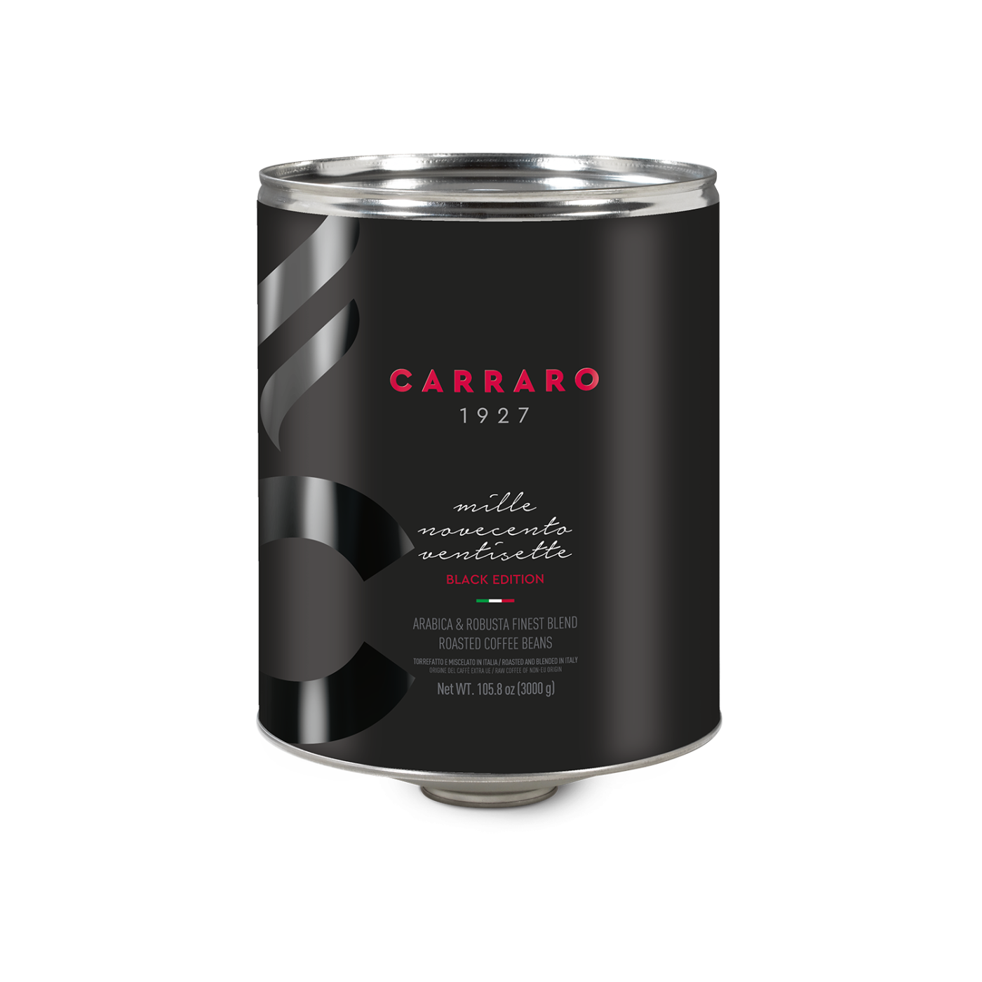 1927 Black Edition – Coffee beans tin packed 3 Kg | Caffè Carraro