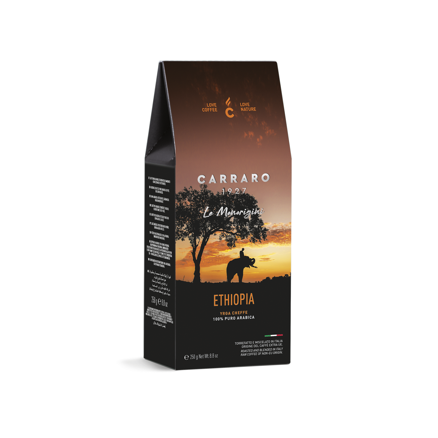 Ethiopia - caffè macinato sottovuoto in astuccio da 250 g