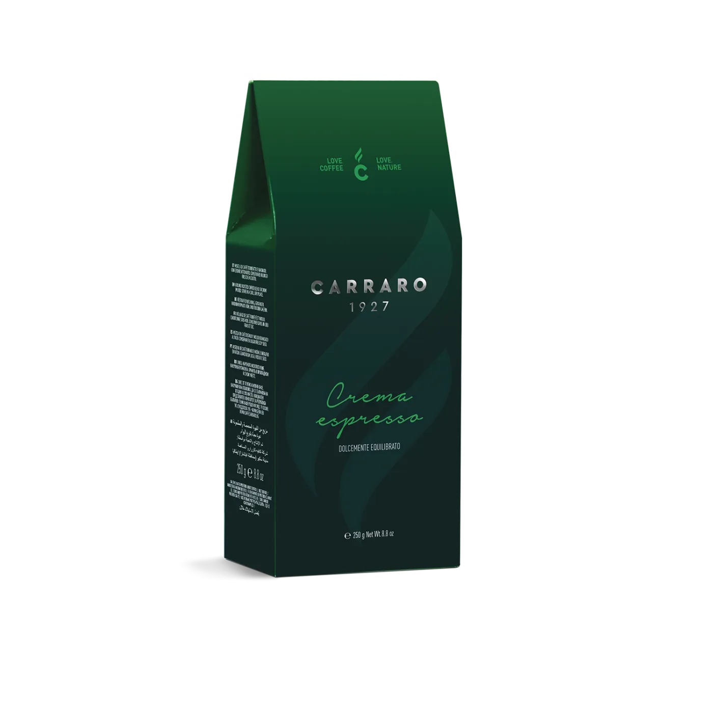 Crema Espresso – caffè macinato sottovuoto in astuccio da 250 g