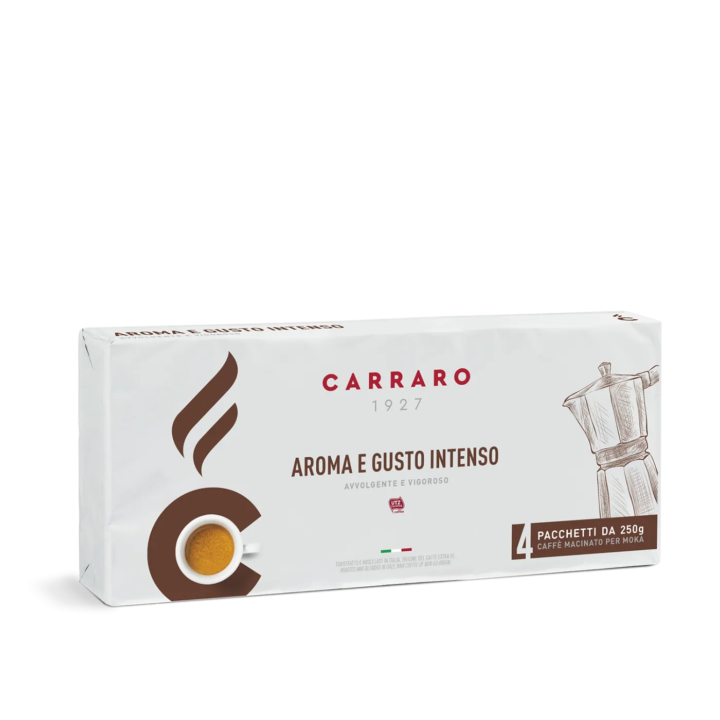Aroma e Gusto Intenso – caffè macinato 4×250 g