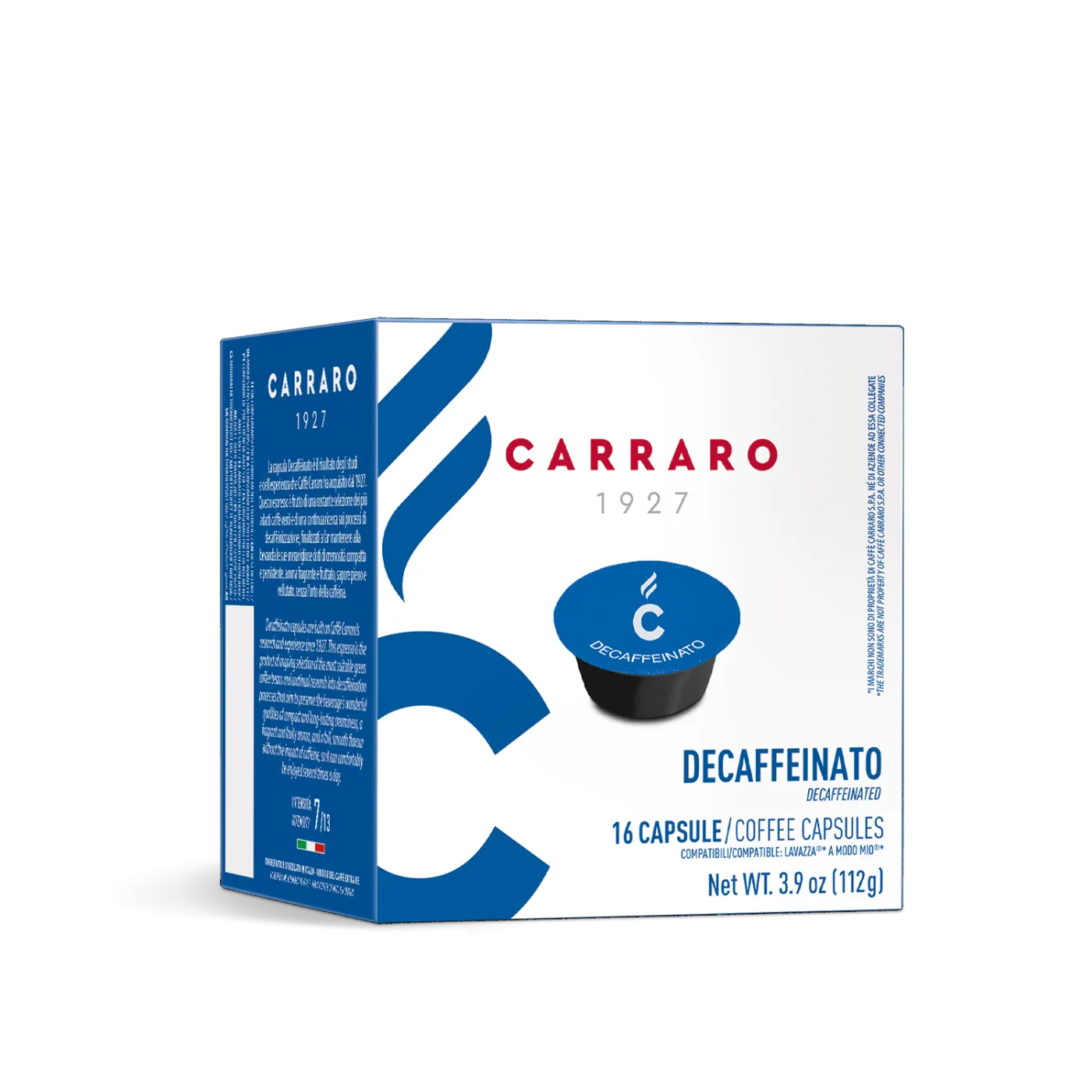 Decaffeinato – 16 A Modo Mio®* compatible capsules