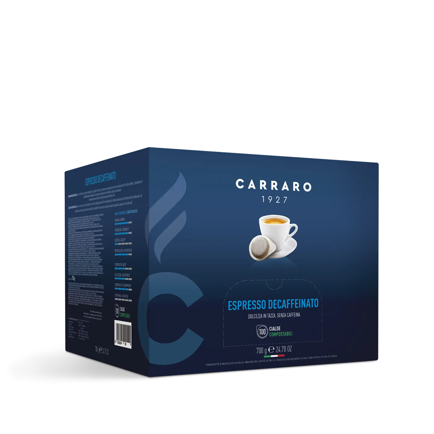 Espresso decaffeinato – 100 pods 7 g