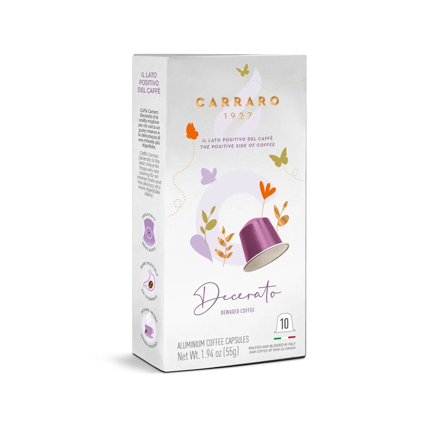 Decerato – 10 capsule in alluminio compatibili Nespresso®*