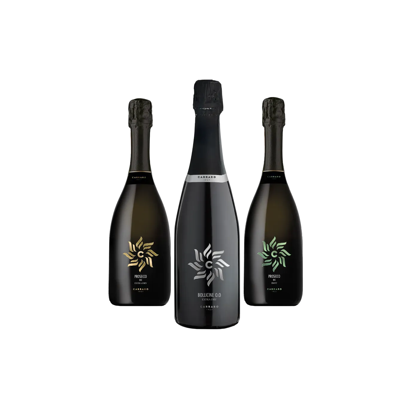 Carraro Experience – Trio Prosecco Brut, Extra Dry e 0.0%