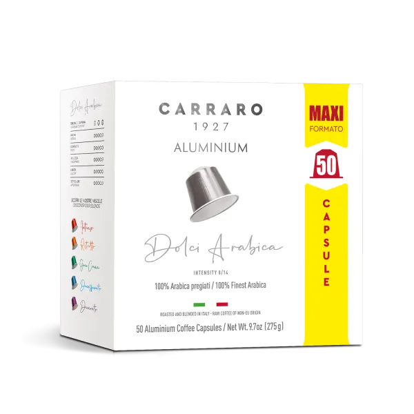 Dolci Arabica – 50 capsule in alluminio compatibili Nespresso®*