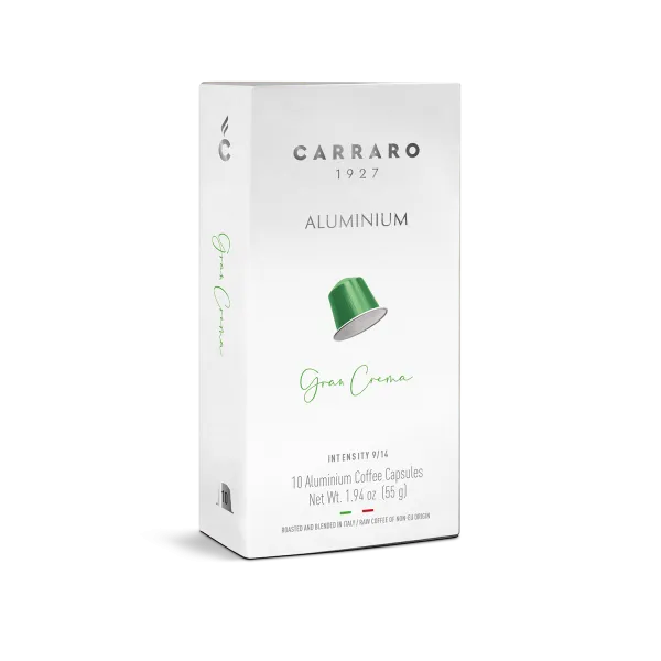Gran Crema – 10 Nespresso®* compatible aluminium capsules
