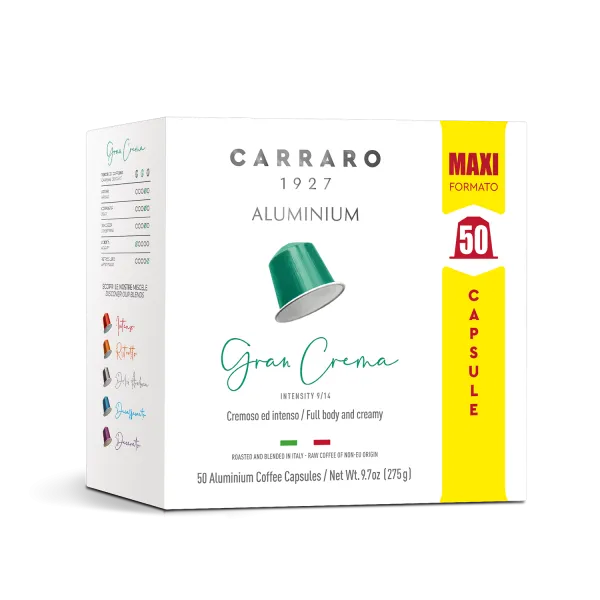 Gran Crema – 50 capsule in alluminio compatibili Nespresso®*