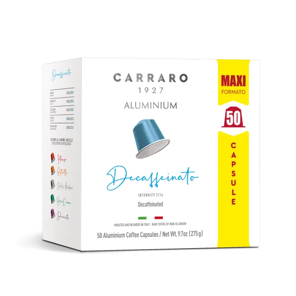 Decaffeinato – 50 Nespresso®* compatible aluminum capsules