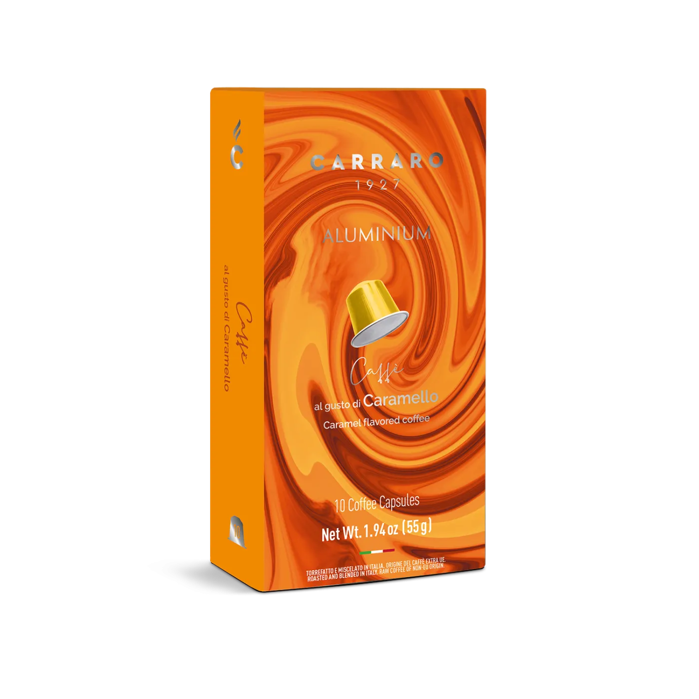 Caramel coffee – 10 Nespresso®* compatible aluminium capsules
